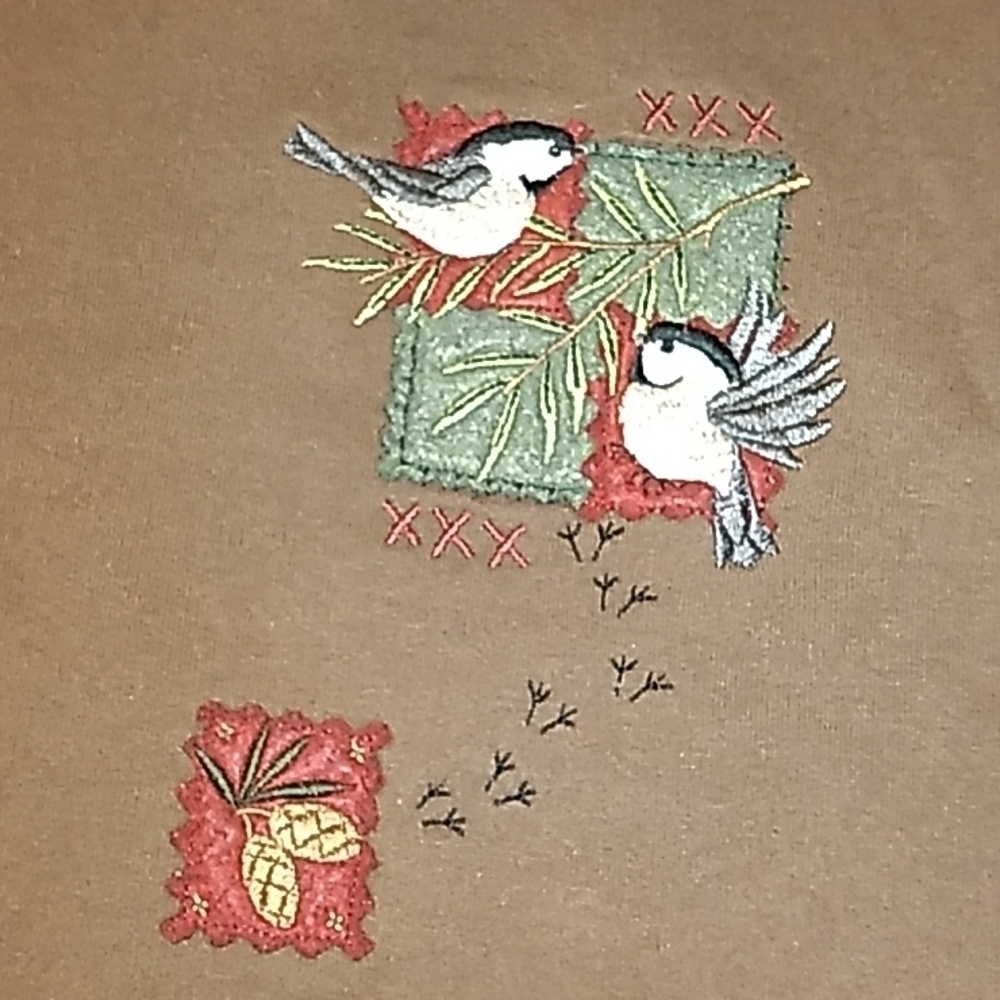 Christmas birds vintage sweatshirts